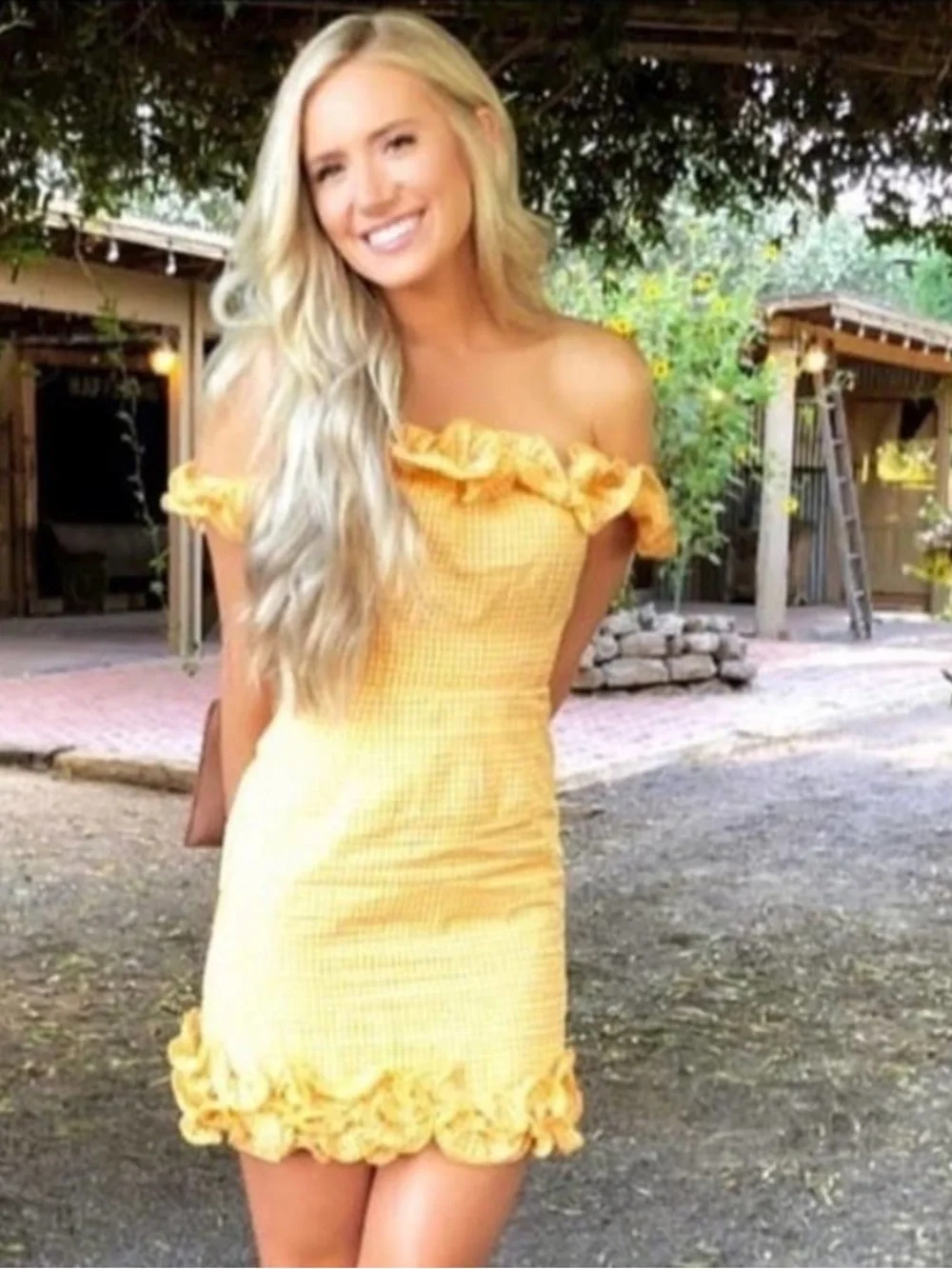 Lovers + Friends Dustin Gingham Mini Dress Small - Picture 2 of 13